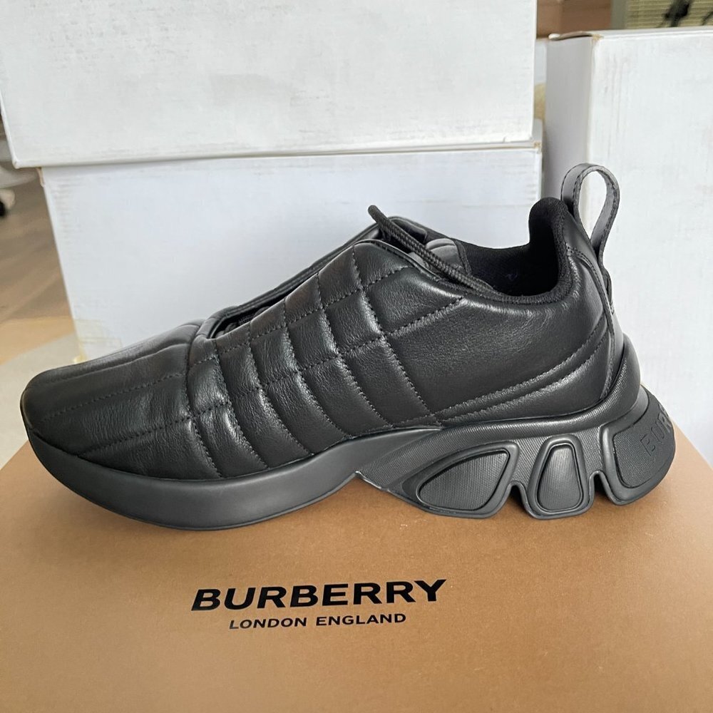 Burberry Men's‎ TNR Classic Quilted Leather Sneaker Black, Size 45 - Picture 2 of 16